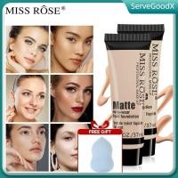 ราคา มีสินค้า รับฟรี MISS ROSE Matte Foundation รองพื้นคอนซีลเลอร์เนื้อครีม กันน้ำ ติดทนนาน ให้ความชุ่มชื้น รองพื้นเนื้อแมตต์ธรรมชาติ ลิควิด คอนซีลเลอร์เนื้อลิควิด ServeGoodX (29139566881)