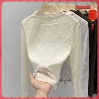 ราคา 70268 เสื้อยืด ปักลายลูกไม้ ดอกไม้ แบบบาง สําหรับผู้หญิง (25487082771)