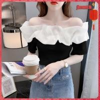 ราคา เสื้อยืดแขนสั้น เปิดไหล่ข้างเดียว สุดเซ็กซี่ ระดับไฮเอนด์ แฟชั่นฤดูร้อน สําหรับผู้หญิง (50450616840)