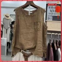 ราคา เสื้อแขนกุดลําลอง คอกลม ผ้าฝ้าย และผ้าลินิน แบบบาง ทรงหลวม แบบเรียบง่าย แฟชั่นฤดูร้อน สไตล์เกาหลี สําหรับผู้หญิง 2023 (24345066996)