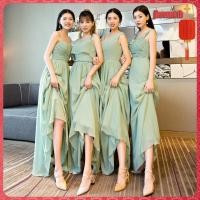 ราคา ชุดเดรสแม็กซี่ยาว แขนกุด ผ้าชีฟอง สีเขียวมัทฉะ สําหรับเพื่อนเจ้าสาว งานพรอม ปาร์ตี้ งานแต่งงาน (24297405269)