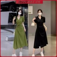 ราคา เดรสเขียว เดรสเซ็กซี่ เดรสยาว ชุดผู้หญิงพลัสไซส์2024ชุดเดรสทรงลูกแพร์ทรงเอเก็บเอวใส่แล้วดูผอมเพรียวแบบใหม่ฤดูร้อนสำหรับสาวอวบ (44323817598)