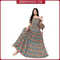 ราคา Thhone ฤดูร้อนใหม่ชุดอินเดียเสื้อผ้าผู้หญิง 2025 Gaun ยาว Maxi Vintage เซ็กซี่สไตล์เกาหลีวันหยุดสบายๆ Boho Bohemian Holiday Beach ดอกไม้ผ้าฝ้ายผ้าลินินผ้าไหม Cool เสื้อผ้า (40975565173)