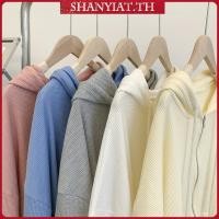 ราคา Ruo Bei Xuan วาฟเฟิลคาร์ดิแกนซิปเสื้อกันหนาวนักเรียนหลวมใหม่สไตล์ขี้เกียจเสื้อคลุมด้วยผ้าสีทึบ (43220292672)