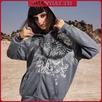 ราคา Ironknight เสื้อกันหนาวแขนยาว มีฮู้ด แต่งซิป ลาย Y2K สไตล์โกธิคพังก์เรโทร สําหรับผู้หญิง (40723407599)