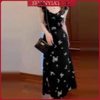 ราคา ชุดไปทะเลs ชุดไปทะเล 2025 ใหม่สไตล์สไตล์ฝรั่งเศสแขนบินขนาดเล็กชุดดอกไม้สีดําฤดูร้อนผู้หญิงระดับไฮเอนด์สวมใส่กระโปรงยาวดีงาม (57601124406)