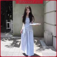 ราคา love flower ชุดเดรสสายเดี่ยวโบว์ลายตารางหมากรุกสีฟ้าฝรั่งเศสสําหรับผู้หญิงอารมณ์เก็บเอวฤดูร้อนกระโปรงทรงเอริมทะเล (44023419071)