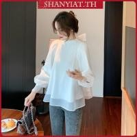 ราคา เสื้อเชิ้ตแขนยาวผู้หญิง แขนพอง สไตล์ฝรั่งเศสย้อนยุค เหมาะกับการแต่งตัวหลากหลาย (27592381082)