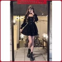 ราคา เดรสสีแดง ชุดคริสมาส ชุดเดรสคอเหลี่ยมแขนยาวสีแดงสำหรับผู้หญิงกระโปรงตูตูแขนยาวเก็บเอวแบบใหม่ฤดูใบไม้ร่วงและฤดูหนาวกระโปรงปีใหม่คริสต์มาส (40723659804)