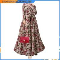 ราคา Zanzea ชุดเดรสยาว คอกลม พิมพ์ลาย สไตล์โบฮีเมียน พร้อมเข็มขัด ถอดออกได้ สําหรับผู้หญิง (58050932812)