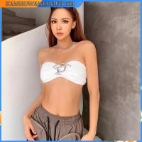 ราคา Msmona เสื้อท็อปส์ โชว์สะดือ โลหะ เซ็กซี่ แฟชั่นสําหรับผู้หญิง 2023 (25936614860)