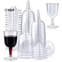 ราคา โวลต์ พี 1 6ชิ้นแก้วไวน์ที่ถอดออกได้แบบพกพาที่ถอดออกได้แก้วไวน์พลาสติกน้ําหนักเบาตกต้านทานนํามาใช้ใหม่สําหรับตั้งแคมป์กลางแจ (57051069729)