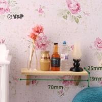 ราคา V P 1 12 บ้านตุ๊กตาจิ๋วไม้ชั้นวางของติดผนังโมเดลอุปกรณ์เฟอร์นิเจอร์ (48400781190)