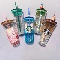 ราคา แก้ว Breeze Cup รุ่นลิมิเต็ดจาก Starbucks หลายสไตล์ ดีไซน์น่ารัก ความจุขนาดใหญ่ 2 ชั้น แก้วกาแฟกระโปรงด้านบน ของขวัญ 591ml U1KC (41354886139)