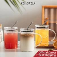 ราคา Breeze Cup Clear Glass Cup Large Glass Cup with Lid and Handle 1000ml Drinking Cup with Lid and Straw Household Drinking Glass Cup for Home Office Heat Resistant Glass Cup MZ (41362817836)