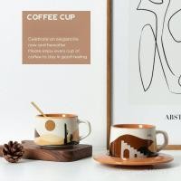 ราคา Breeze Cup Ceramic coffee cup and saucer set vintage gifts coffee cup specific cup UXFN (42117247729)