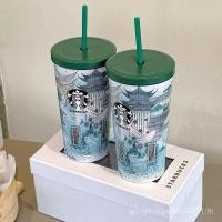 ราคา Breeze Cup Starbucks Cup City Style Tumbler 500ml Stainless Steel Straw Cup with Gift Box Vacuum Insulated Travel Mug Limited Edition Urban Design Drinkware for Hot and Cold Coffee (40922027795)