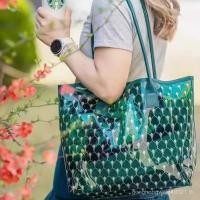 ราคา Breeze Cup Starbucks Bag Tote Bag One Shoulder Letter Fashion Canvas Commuter Canvas Bag Handbag Large Capacity 0DYM (40813135797)