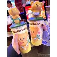 ราคา จัดส่งฟรี ถ้วยกาแฟหมีเนยเต้นกระติกน้ำสูญญากาศพร้อมฝาแก้ว304สแตนเลส500ml ตุ๊กตาส่ายหัวกาต้มน้ำสำนักงานตลกบำบัดถ้วยน้ำ bhk5 (43550837589)