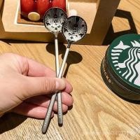 ราคา Breeze Cup Starbucks Spoon Tableware Coffee Spoon with Storage Bag Ins 304 Thick Stainless Steel Dessert Spoon Length 175 mm AWFM (40763134451)
