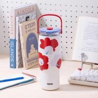 ราคา Breeze Cup Rano bab Water Cup 316 Stainless Steel Straw Cup Car Cooling Kettle Coffee Cup 900ml KY1E (40657619649)