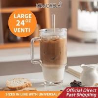 ราคา Breeze Cup 24 Oz Rubber Tumbler with Lid and Straw Rubber Tumbler Cup with Handle Cold Coffee Tumbler Drink Cup Reusable Drinks Clear with Lid and Straw for Smoothies HLAC (26489855144)