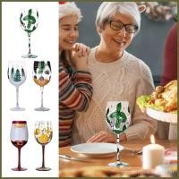 ราคา Breeze Cup Christmas Themed Wine Glass Long Stem Design Water Glasses Festive Drinking Cup for Family Gathering Dinner Winter chiph MDTR (26842631447)