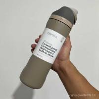 ราคา Breeze Cup OwalaThermos Cup FreeSip Double Drinking Sports Water Cup Exquisite Simple Coffee Color Schem 24OZ 32OZ 40OZ Large Capacity Straw Cup Portable Cup Stainless Steel Cup (40867097189)