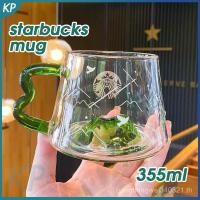 ราคา Starbuck Cup Glass Mug with Cover 355ml Psychedelic Green Forest Household Coffee Cup Water Bottle PW6A (42163568335)