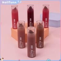 ราคา มีสินค้าในสต๊อก ลิปสติกเนื้อแมท Shcoety สีนู้ด ลิปเนื้อแมทกำมะหยี่ ลิปกลอสเนื้อเนียน ไม่ติดถ้วย ลิปกลอสสีสวยติดทนนาน แต่งหน้า NAILFUNN (43475492654)