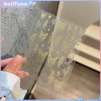 ราคา มีสินค้าพร้อมส่ง สีทอง เงิน สีดำและสีขาว สติกเกอร์ติดเล็บ 3 มิติ คุณภาพเยี่ยม ลายโฮโลแกรม เล็บปลอม กาวติดแน่น ดีไซน์หรูหรา สติกเกอร์ติดเล็บลายผีเสื้อ ใช้งานง่าย NAILFUNN (53400209421)