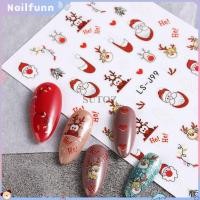 ราคา สติ๊กเกอร์ตกแต่งเล็บคริสต์มาสสำหรับตกแต่งเล็บในสต๊อก ซานตาคลอส เกล็ดหิมะ รูปตุ๊กตาหิมะ ของตกแต่งเล็บ อุปกรณ์ทำเล็บ สำหรับร้านทำเล็บ NAILFUNN (24437730936)