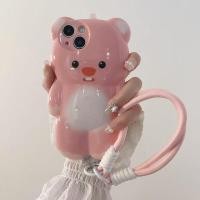 ราคา การ์ตูนน่ารัก3งสีชมพูทับทิมกับสร้อยข้อมือกันกระแทกกรณีโทรศัพท์สําหรับ ไอโฟน 16 15 มือโปร สูงสุด 14 13 12 11 16บวกปลอกกล้องเลนส์ป้องกันป้องกันการหล่นซิลิโคนนุ่มปกหลัง ไอโฟน (43666257421)