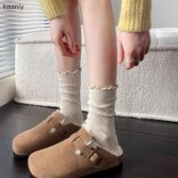 ราคา KAN แฟชั่นหวานสไตล์วิทยาลัยลูกไม้กลวงระบายอากาศถุงเท้าซ้อน FXH (24686201744)