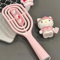 ราคา KAN Kawaii Hello Kitty Kuromi Cinnamoroll หวีกลวงนวดหวีถุงลมนิรภัยด้ามยาวหวีสําหรับสาวของขวัญวันเกิด FXH (26514128829)