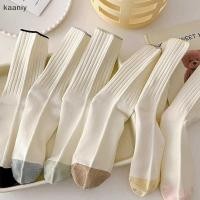 ราคา คัง ครีมถุงเท้าผู้หญิงสไตล์เกาหลีที่เรียบง่ายสีทึบผู้หญิงถุงเท้าญี่ปุ่นแฟชั่นฮาราจูกุโรงเรียนสาวถักผ้าฝ้ายถุงเท้ายาว FXH (29574195467)