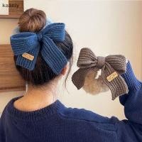 ราคา KAN ใหม่ Scrunchie ผู้หญิงผมอบอุ่น Scrunchies ฤดูหนาวถักผม Ties โบว์ผมวง FXH (26866547755)