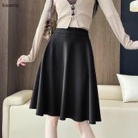 ราคา กระโปรงเอวสูงทรง A line ผ้ายืดเอวยางยืด สำหรับใส่ทำงานและลำลอง ลายสีดำ (52800478221)