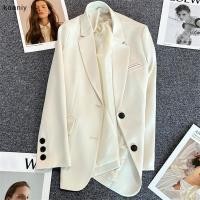 ราคา KAN เสื้อสูทแฟชั่นสำหรับผู้หญิง ดีไซน์หรูหรา พร้อมปุ่มซิงเกิลเร้น สวมใส่ง่ายในฤดูใบไม้ผลิและฤดูใบไม้ร่วง FXH (51900488328)