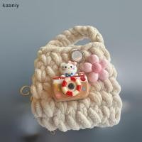 ราคา กล้องการ์ตูน Hello Kitty กับกระเป๋าสานลายดอกไม้ หูฟังพลาสติก และกระเป๋าใส่เหรียญคีย์ ออกแบบสไตล์ Kawaii สำหรับเด็ก FXH (54550722512)