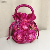 ราคา KAN Mini Retro เย็บปักถักร้อยผ้าไหม Drawstrings กระเป๋าถือดอกไม้กระเป๋าผู้หญิงกระเป๋าสตางค์ Casual Money Bag กระเป๋าเครื่องสําอาง FXH (44175308044)