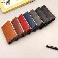 ราคา KAN Anti theft RFID Credit Card Holder Minimalist Wallet Pocket Slim Card Holder Card Holder Pu Leather For Men And Women FXH (43024875925)