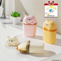ราคา ของขวัญการ์ตูนหมีจานสบู่แบบพกพาปิดผนึกกล่องเก็บกันน้ําท่องเที่ยวบ้านห้องน้ําตั้งแคมป์แบบพกพาเก็บกล่องสบู่ (44407601972)