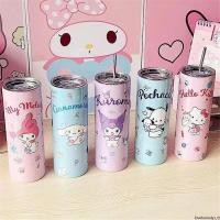 ราคา 600ml Sanrio Thermos Cup Kawaii My Melody Kuromi ความจุสูงแบบพกพาลื่นฉนวนกันความร้อน Drop Resistance กระติกน้ําสูญญากาศ (44308296523)