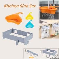 ราคา ชุดอ่างล้างจานในครัว 2 ชิ้น ถังขยะแบบพับได้ที่ใส่ถุงขยะและหงส์อ่างล้างจานตะกร้าท่อระบายน้ํา อุปกรณ์ครัวอเนกประสงค์ (42807597403)