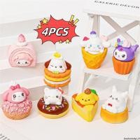 ราคา 4PCS Sanrio Sweets Series เครื่องประดับ Mini เรซิ่นตกแต่ง Hello Kitty Kuromi Melody น่ารักเดสก์ท็อปเครื่องประดับท่องเที่ยว (41806497262)
