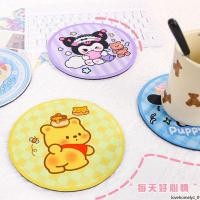ราคา Sanrio Round Hello Kitty Kuromi Melody ที่รองแก้วป้องกันน้ําร้อนลวกน่ารักการ์ตูนโฮมออฟฟิศฉนวนกันความร้อนที่รองแก้วชาแผ่นรองโต๊ะ (40160698077)
