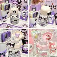 ราคา SANRIO ขวดน้ําพลาสติกใส ลายการ์ตูนอนิเมะ Kuromi My Melody Cinnamoroll จุน้ําได้เยอะ 400 มล เหมาะกับของขวัญ แฟชั่นฤดูร้อน (22247784140)