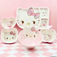 ราคา สวัสดี คิตตี้ เด็กบนโต๊ะอาหารการ์ตูนน่ารักเด็กอาหารเสริมชามอาหารครัวเรือนกินชามของขวัญเด็ก (43205650399)