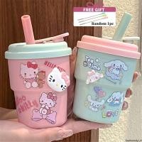 ราคา SANRIO ของขวัญน่ารัก ซานริโอ ถ้วยน้ําฟาง สวัสดี คิตตี้ ซินนามอนโรล ขวดน้ําเดินทางกลางแจ้งแบบพกพากาแฟนมถ้วย (41506494350)